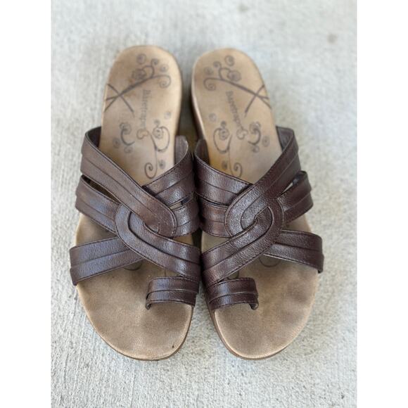 Baretraps Janice Brown Casual Strappy Toe Loop Sandals Women’s 8.5W Wide Comfort - Picture 3 of 6